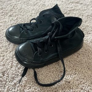 Toddler black high top converse!